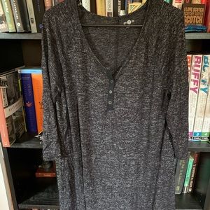 Gray sweater dress